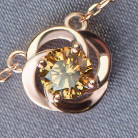 Collar de plata 925 con moissanita de 0,5 quilates