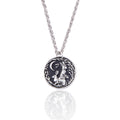 2023 New Cute Moon Rabbit Grass Antique Silver Pendant Necklace