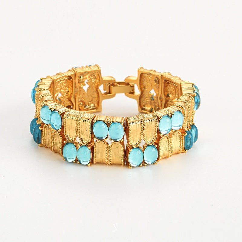 Armband Türkis Vintage Antik Farbige Glasur