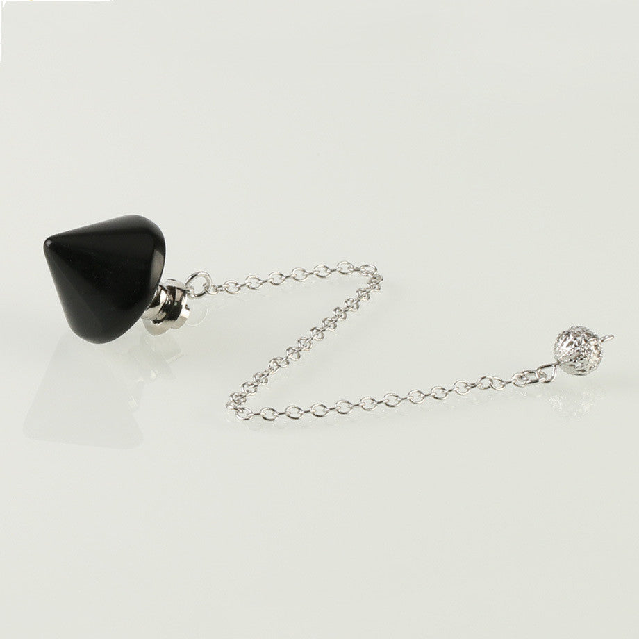 Obsidian-Accessoires Natürliches Kristallpendel