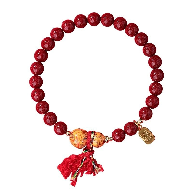 Year Of Birth Big Paint Beads Fu Lu Bracelet