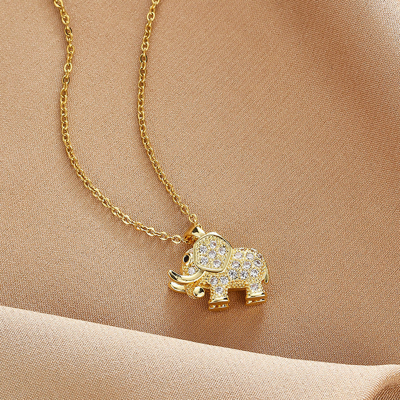 Mode Elefant Anhänger Halskette für Frauen