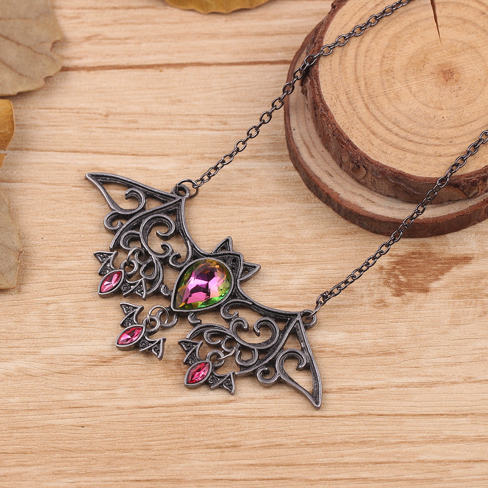 Halloween-Accessoires Vintage Fledermaus-Halskette