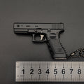 G17 Llavero de aleación con forma de pistola, modelo de juguete, regalo, colgante