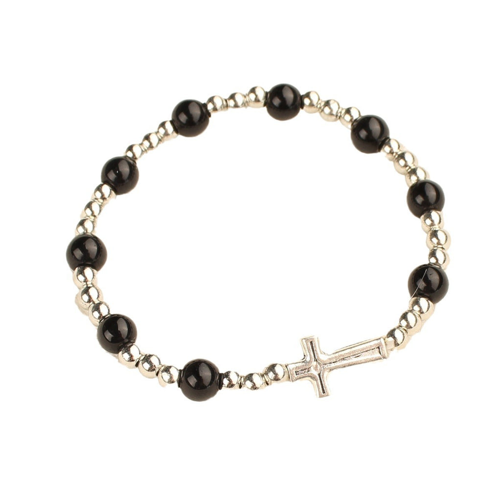 Women's Fashion Simple Cross Rosary Bracelet