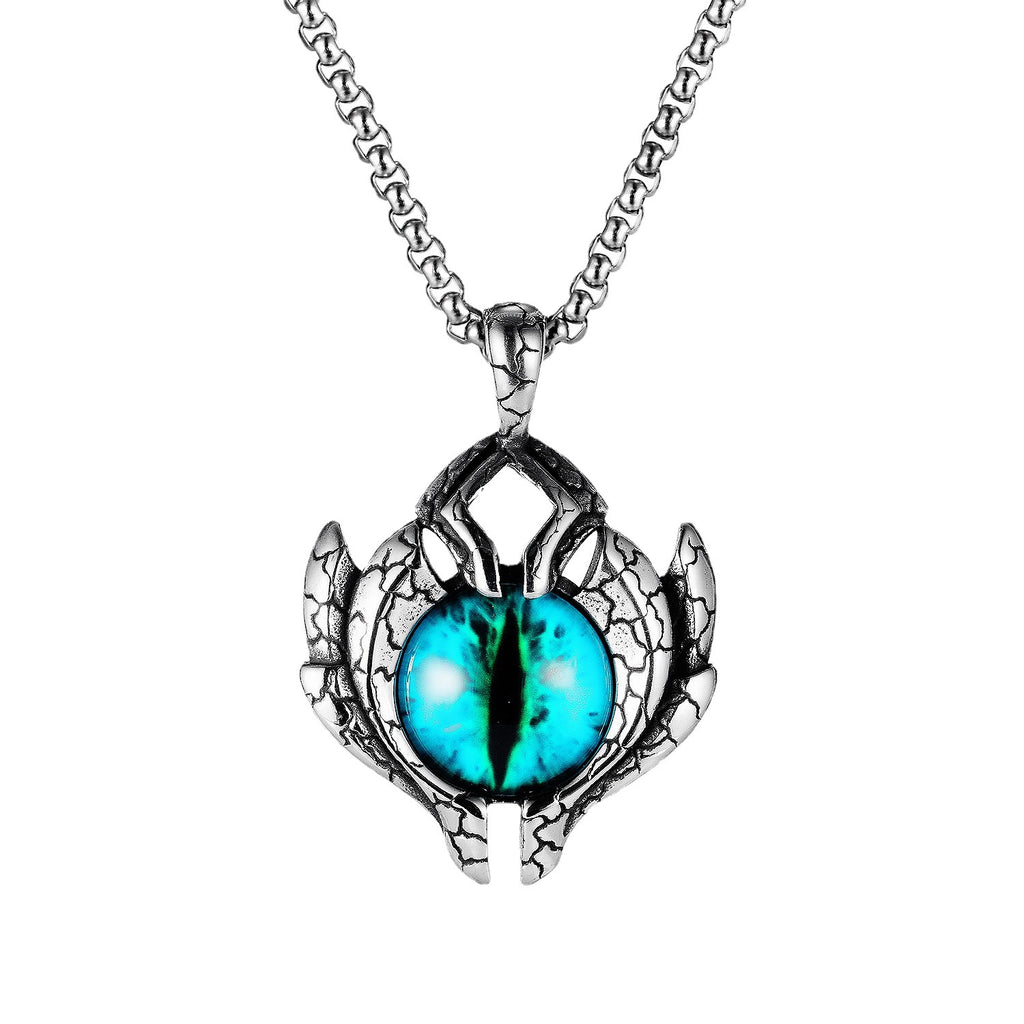 Mode Teufelsaugen Edelstahl Halskette Schmuck für Herren und Damen