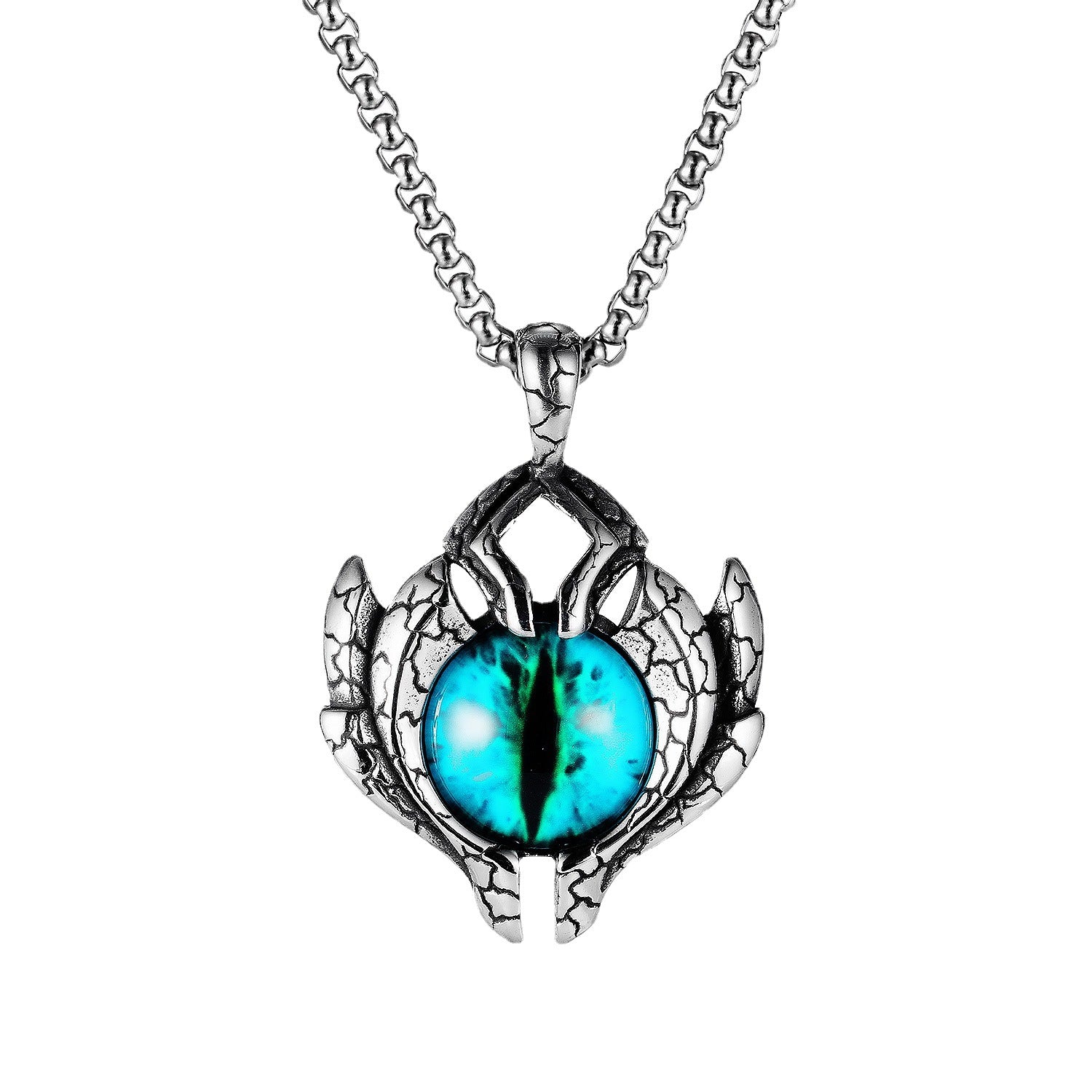 Mode Teufelsaugen Edelstahl Halskette Schmuck für Herren und Damen