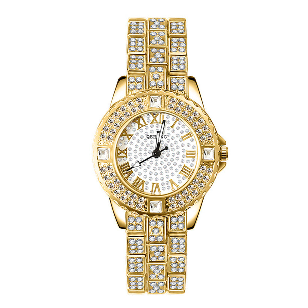 Neue Damenanzug-Armbanduhr, modisch, exquisit mit Diamant, englische Uhr