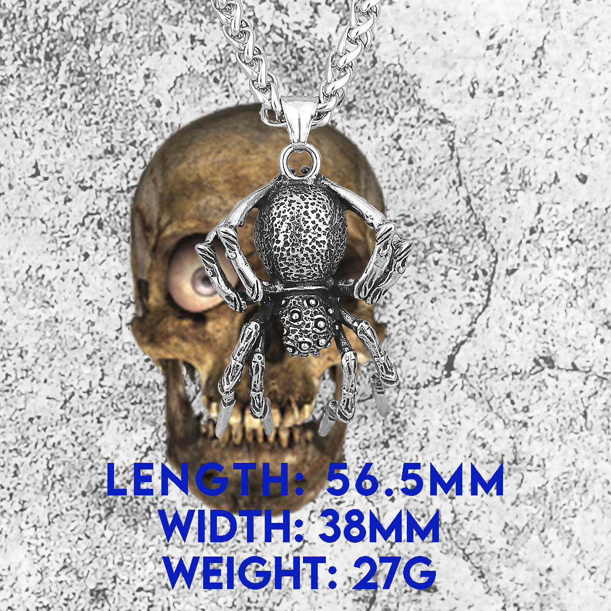 Spider Titanium Steel Pendant Vintage Animal Unisex