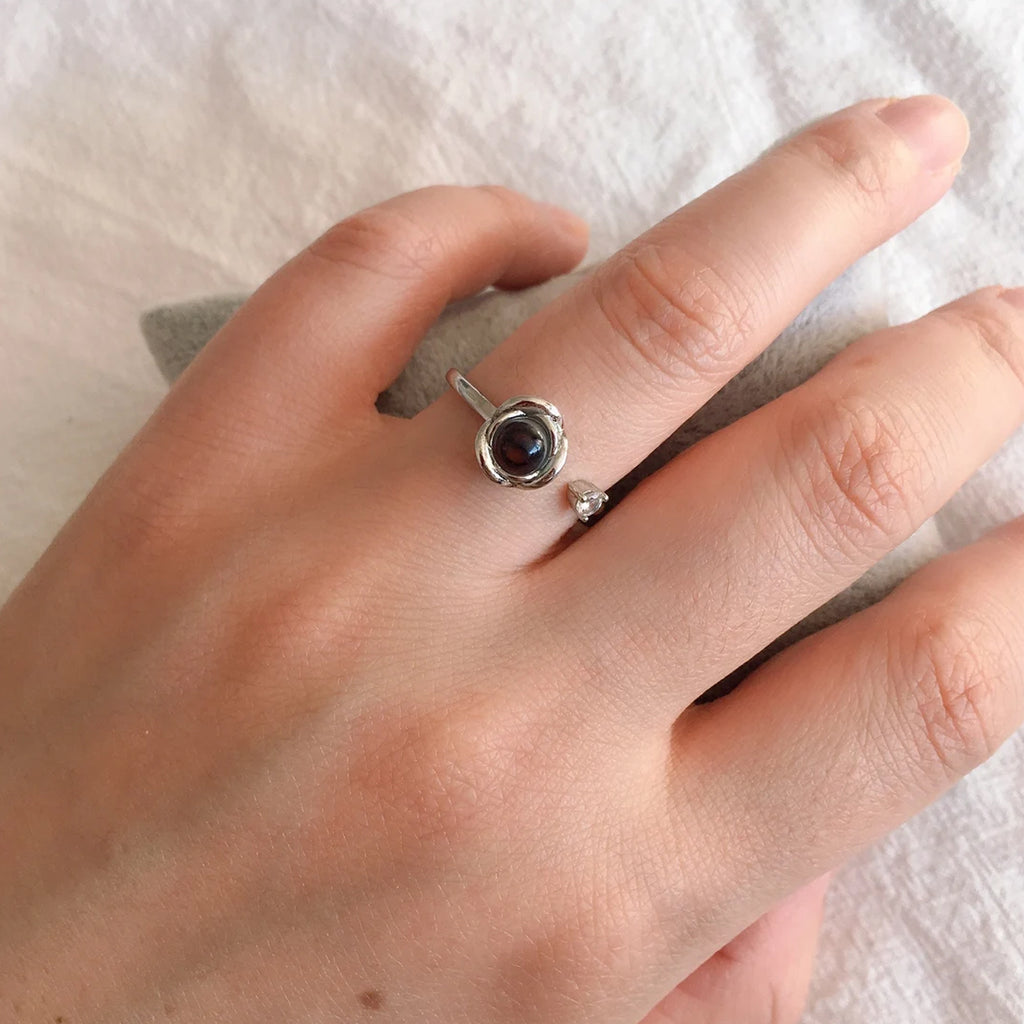 Anillos de pareja personalizados proyectivos para hombres y mujeres