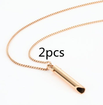 Collar colgante de tubo circular regulador de la respiración con caja de embalaje