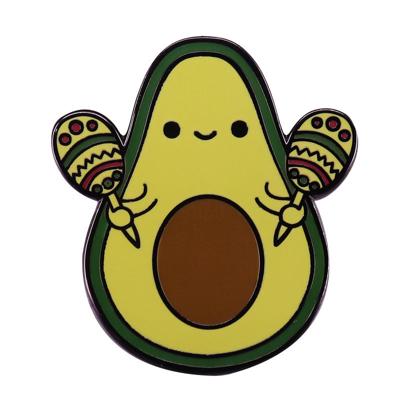 Avocado Spiel Game Brosche Kreativer Veganer Anstecker