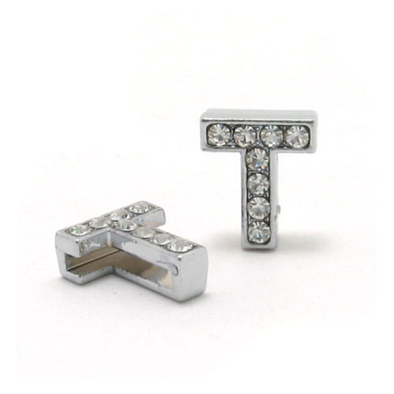 DIY Letter Bracelet 10mm Rhinestone Letter Beads