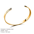 Accesorios Pulsera para hombre de acero inoxidable, diseño abierto, sencilla y elegante