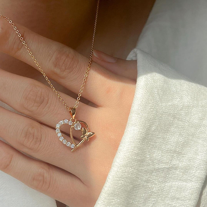 Mode Diamant Herz Ohrstecker Legierung Anzug Damen