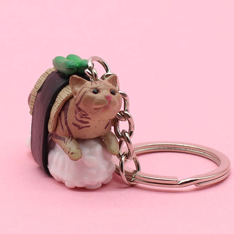 Lindo Colgante de Ropa de Bolsa de Gato de Sushi