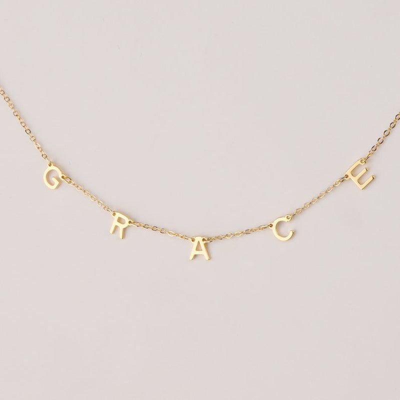 Custom Cute Multi Letter Name Necklace