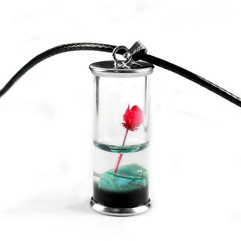 Anhänger aus getrockneten Blumen, mit Harz, Gänseblümchen-Kette