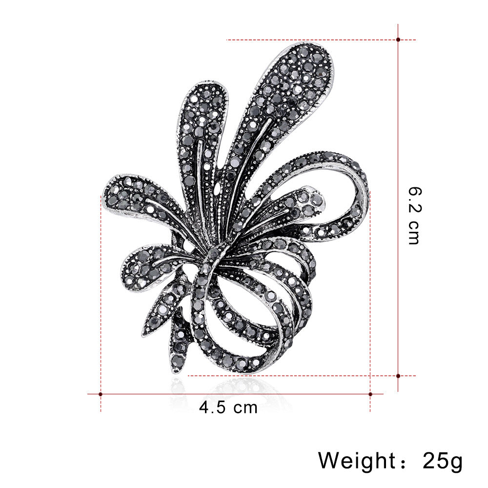 Broche de lazo floral vintage de moda