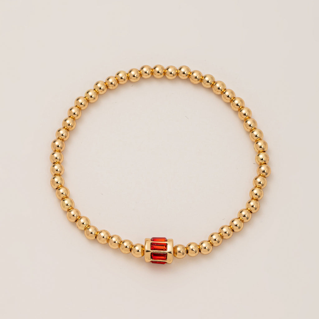 Women's Fashion Twelve Birthstone Beaded Bracelet