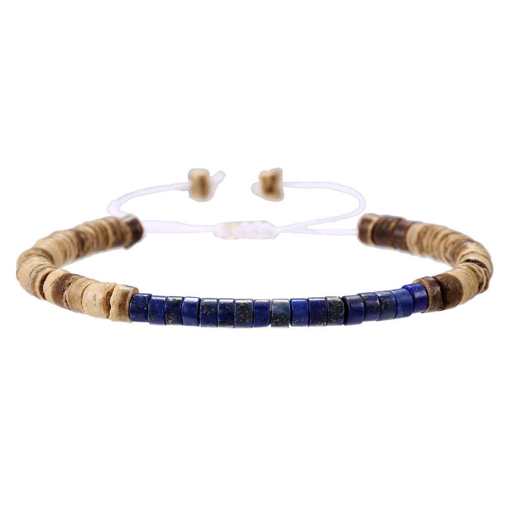 Simple Turquoise Wooden Bead Bracelet