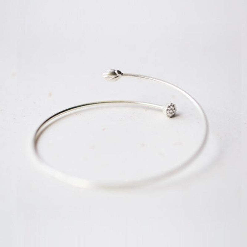 Brazalete Abierto Argent Pur Lotus Vaina de Loto