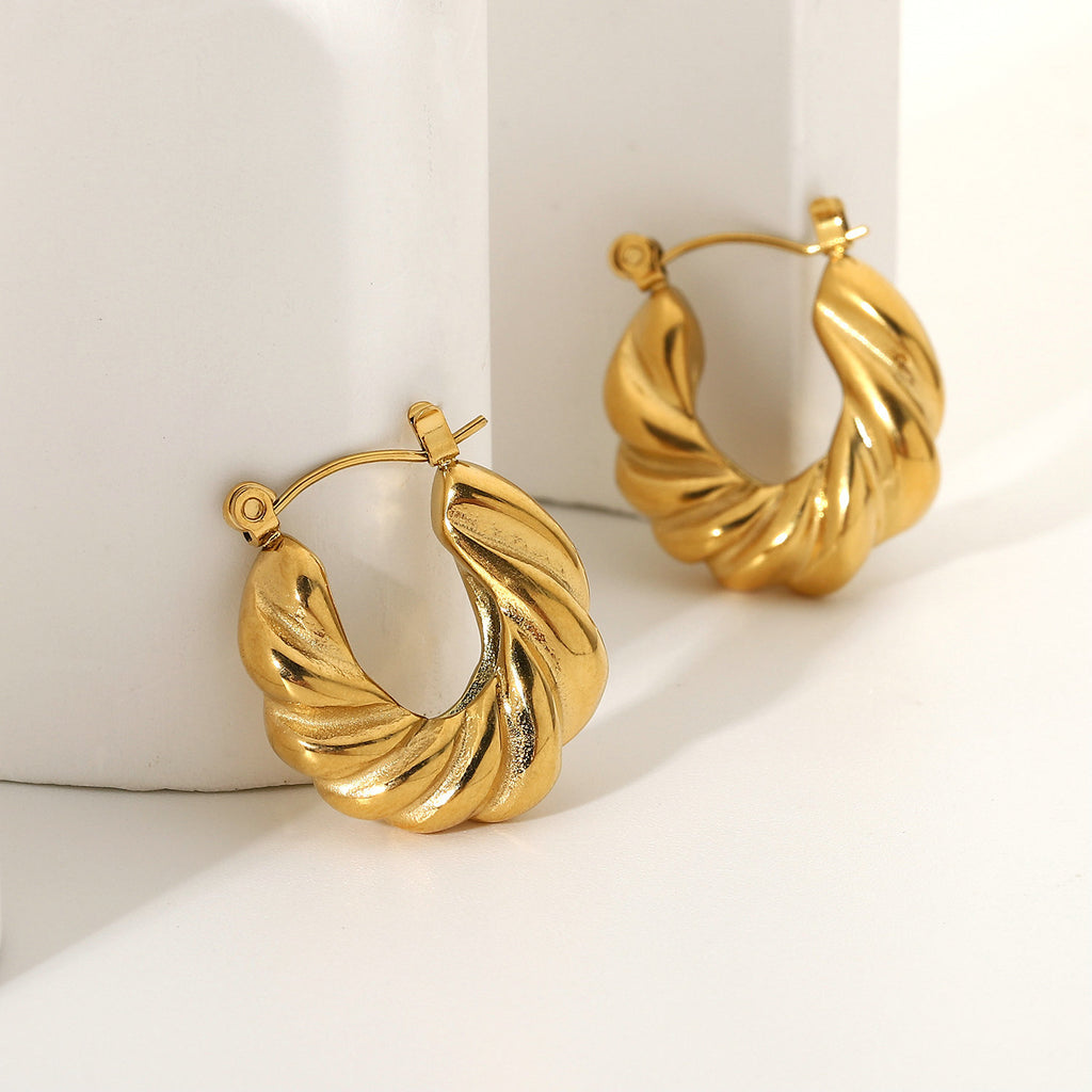Temperament Circle Earrings Jewelry Accessories Stainless Steel