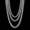 18ct Gold Vacuum Plated Two-sided Polished Cuban Chain For Men