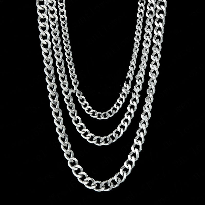18ct Gold Vacuum Plated Two-sided Polished Cuban Chain For Men
