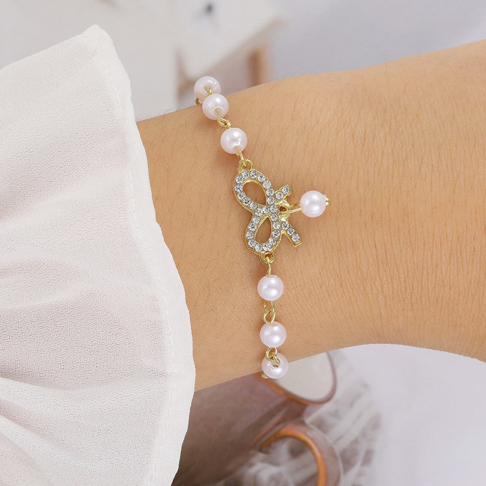 Pulsera Retro Amor Perla para Mujer