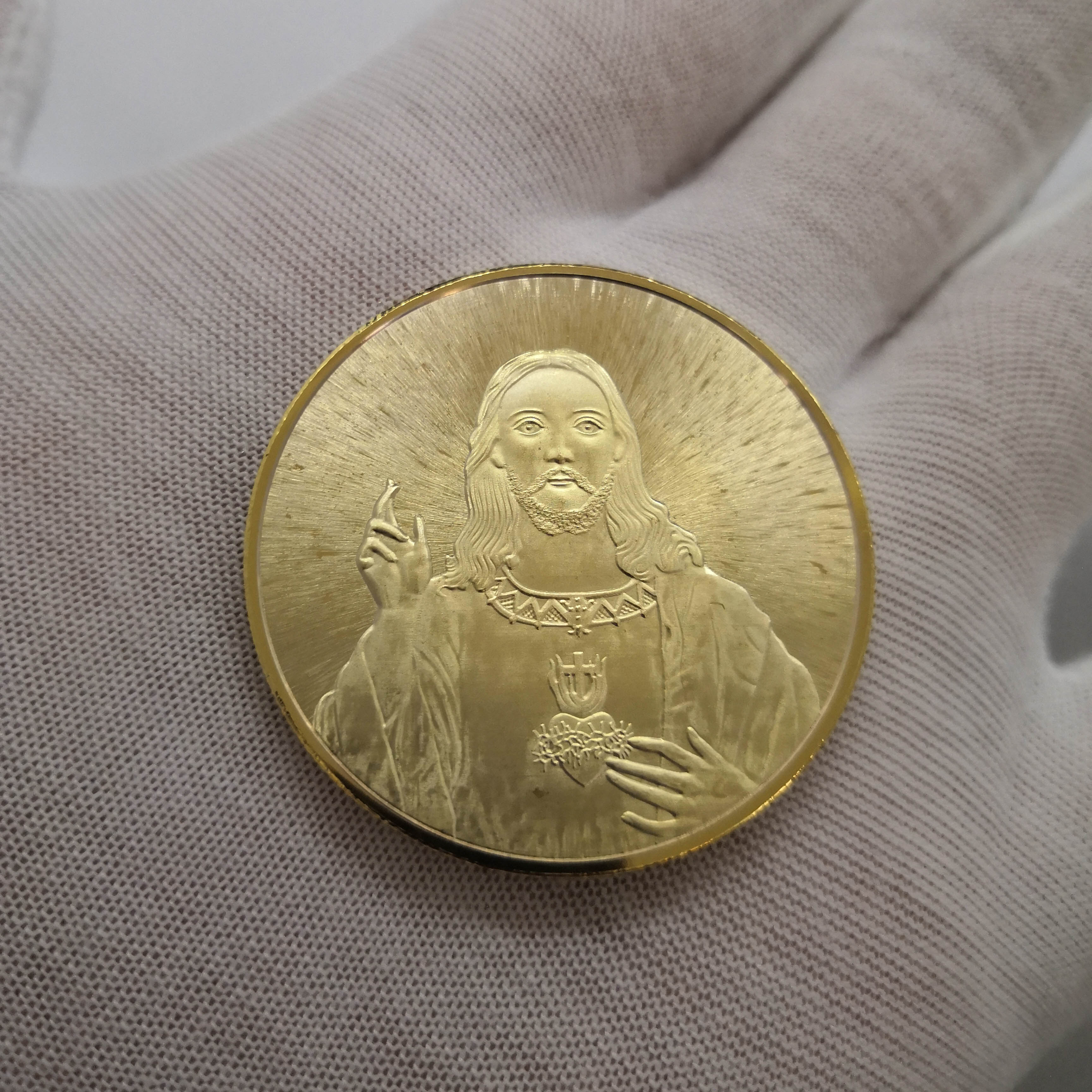 New Jesus Christ Religion Commemorative Coin Gift Souvenir Gold Plated Coins Art Metal
