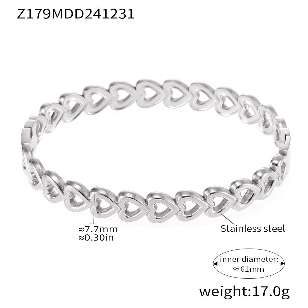 Ferris Wheel Hollow Heart-shaped Multi-part Bracelet Does Not Fade
