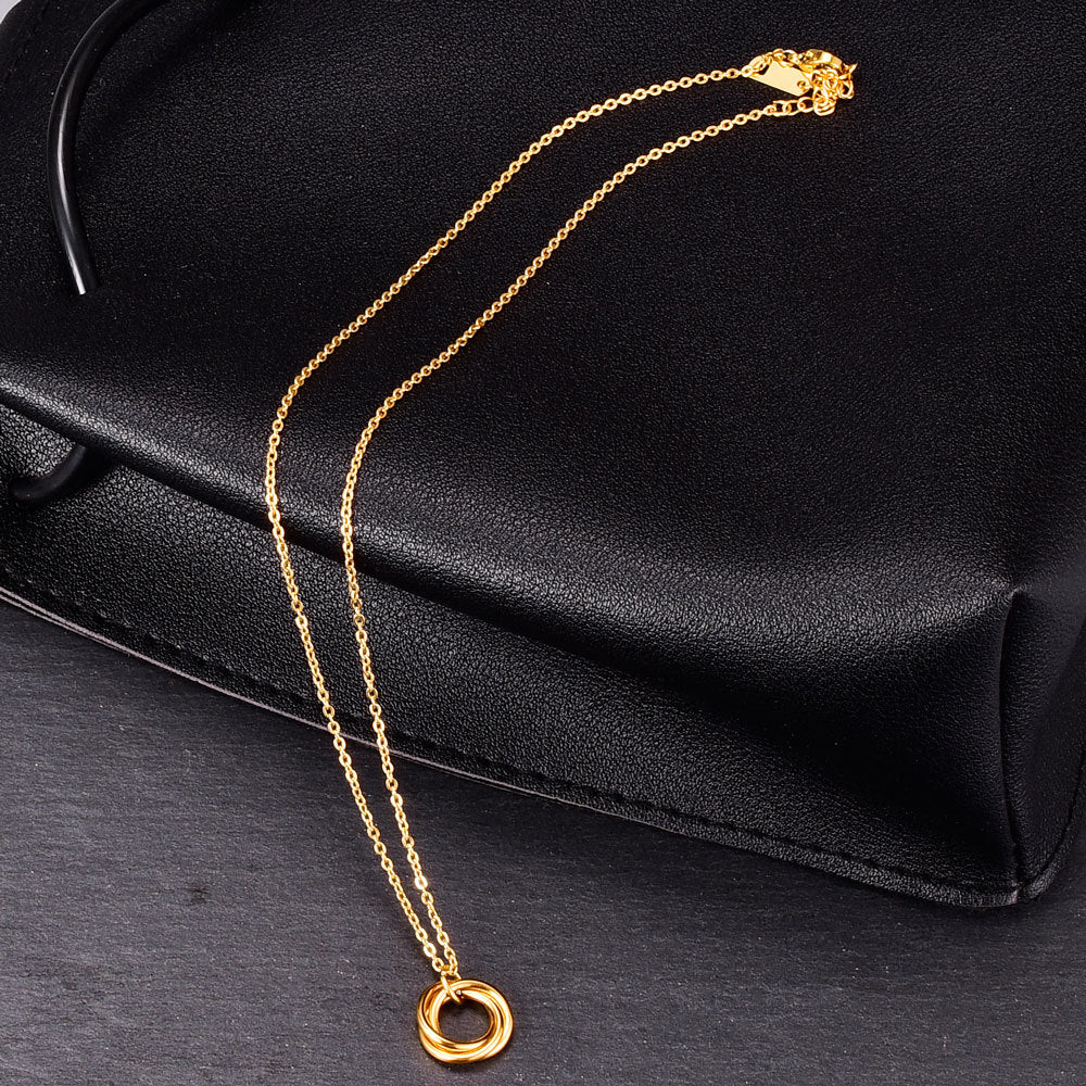 Goldene dreireihige Halskette für Damen