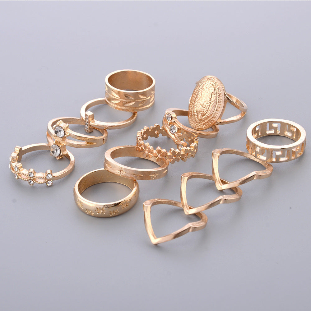 Englischer Virgin Diamantring-Set mit 13 Ringen