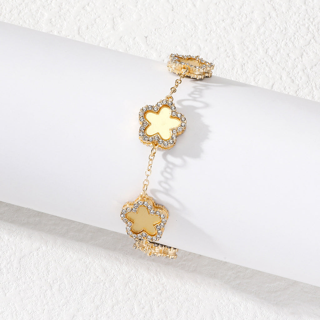 Diamant-Fünfstern-Blütenblatt Modisches Temperament-Armband