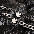 Juego de pulseras de titanio para hombres y mujeres