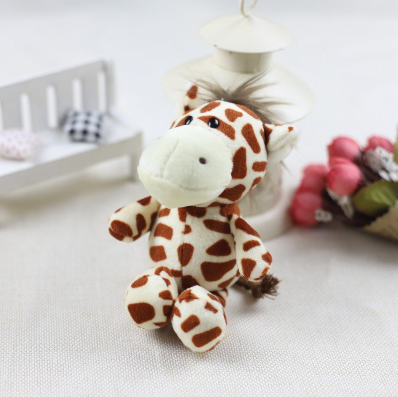 Lindo Colgante de Peluche de Animales Pequeños: León, Jirafa e Hipopótamo