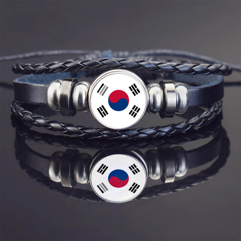 World Flag Bracelet Woven Twisted