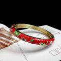 Museum Emaille Feines Blumenarmband