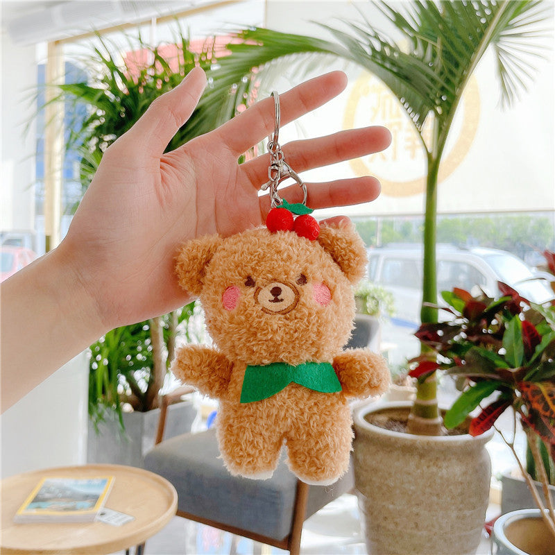 Llavero - Muñeco de peluche de mosquetón, aspecto lindo y encantador, pollito, gato, perro, oso, nube, gamberro