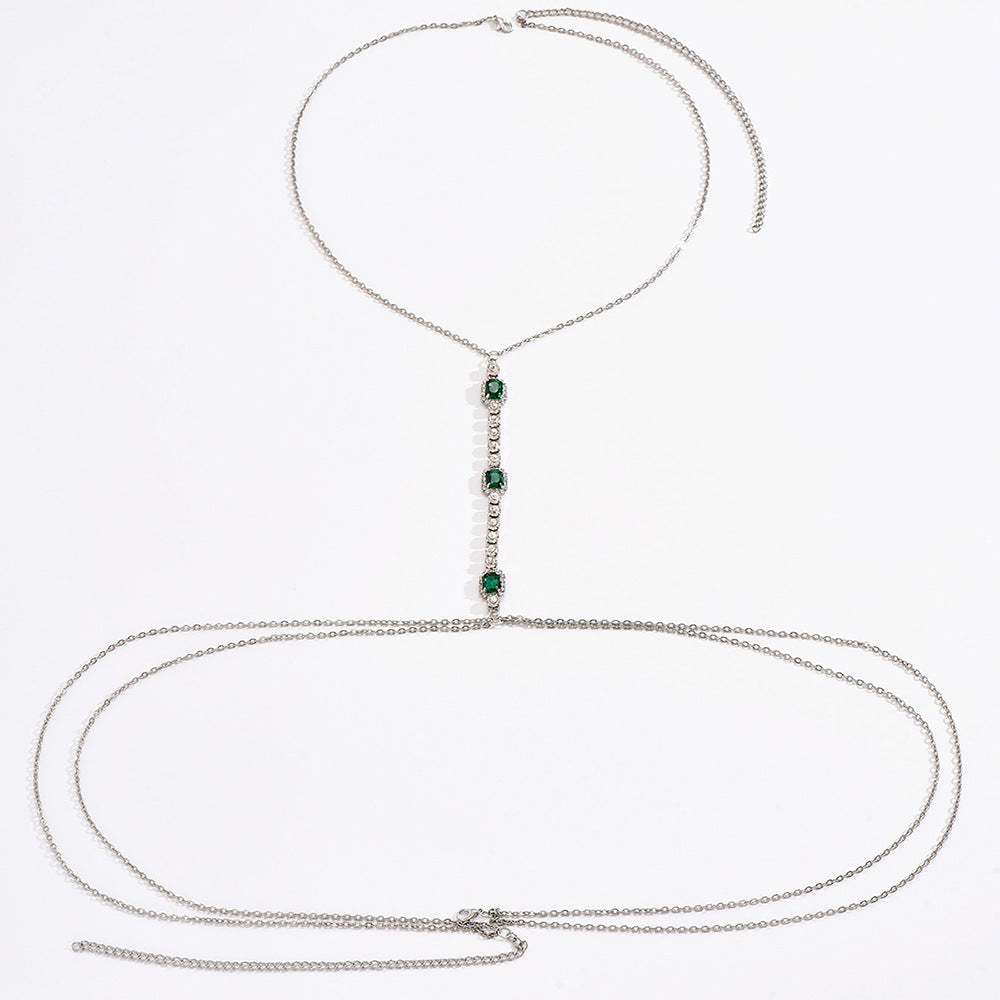 Cadena de borlas multicapa en el cuello Collar de pecho para mujer