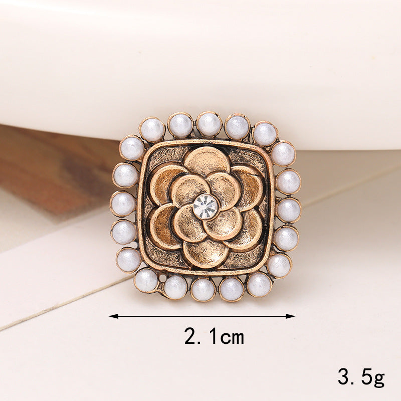 Jeans Knopfleiste Schuhe DIY Accessoires Helle Kristall Klassische Stil Ornament Accessoires Oberer Perlenblume