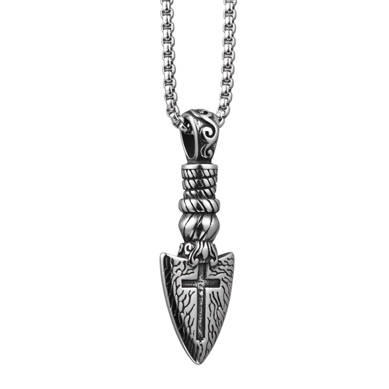Hip Hop Accessoires Trend Persönlichkeit Kreuzklingen Halskette Männer Und Frauen Titanstahl Schmuck