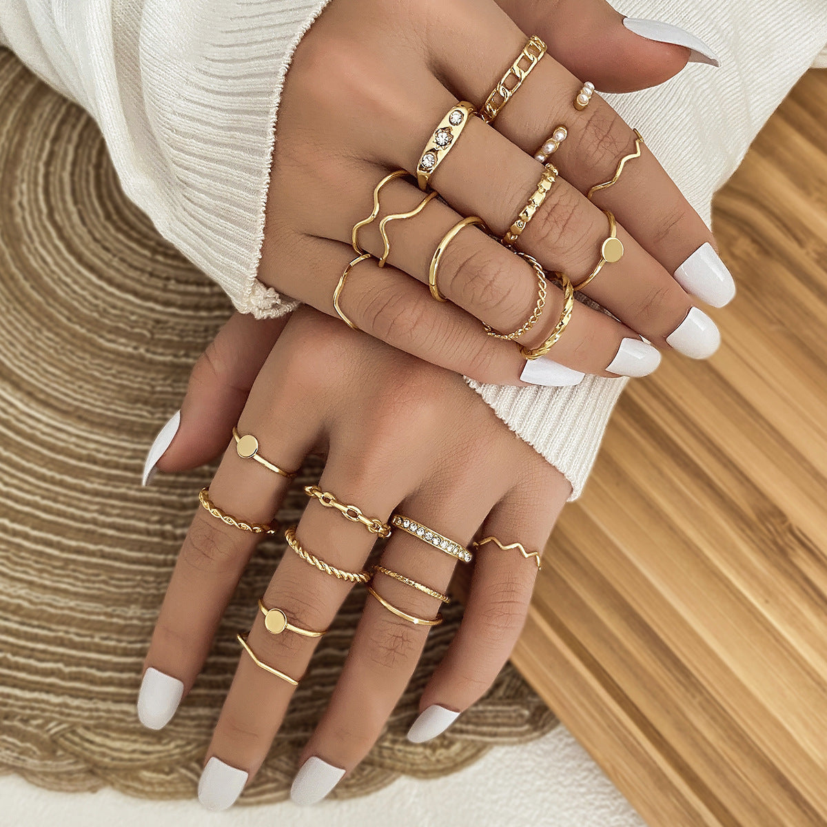 Ring Damen Nischen Senior Knöchelring 23-teiliges Set