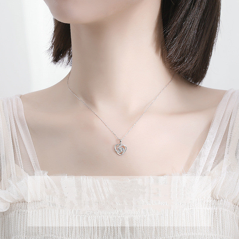 Luxuriöses Platin Moissanit Collier