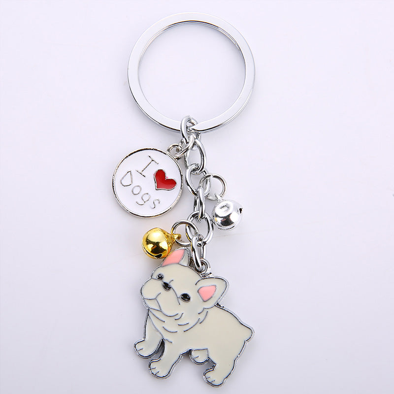 Llavero colgante creativo de metal para perro