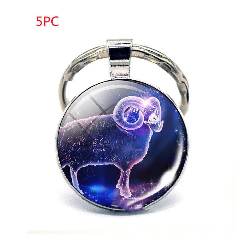 Llavero de los Doce Signos del Zodiaco, Regalo de Cumpleaños