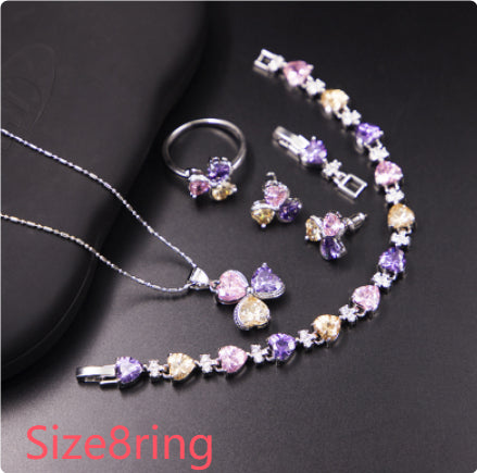 Clover Zirkon-Diamant-Schmuckset für Damen