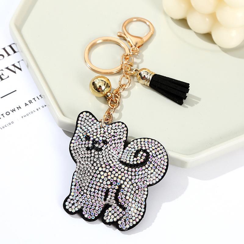 Colgante Llavero de Borla con Diamantes