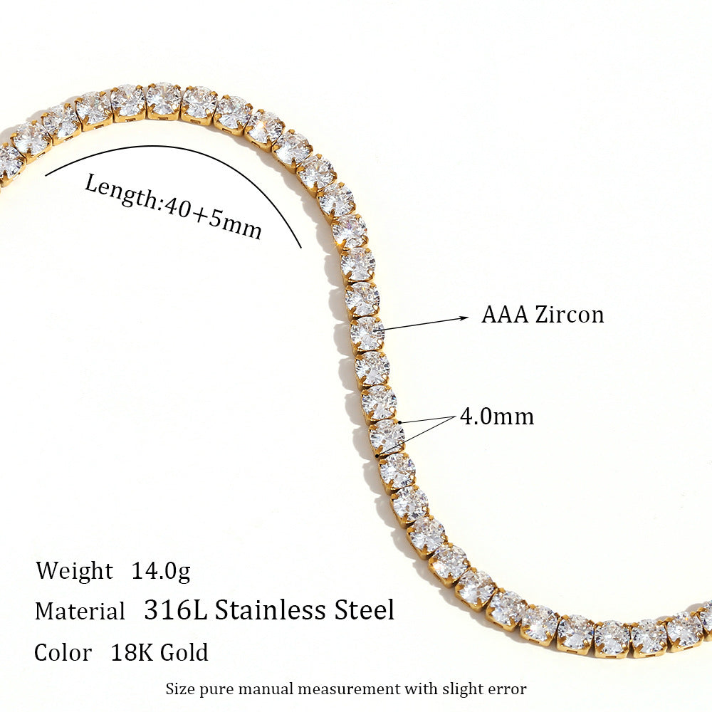 Adorno de Collar Pulsera Sencilla de Moda de Acero Inoxidable